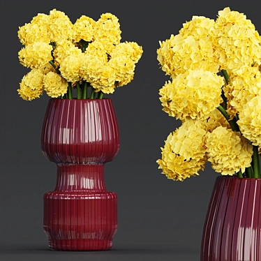 Elegant Hydrangea Bouquet: Vol 82 3D model image 1 