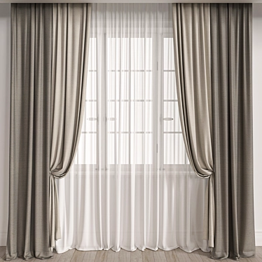 Elegant Drapery for Your Home 3D model image 1 