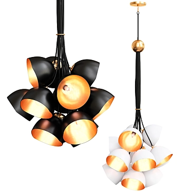 Lux Cluster Pendant - Elegant Lighting Solution 3D model image 1 