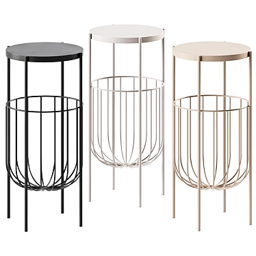 Elegant Round Eyrie Console Table 3D model image 1 