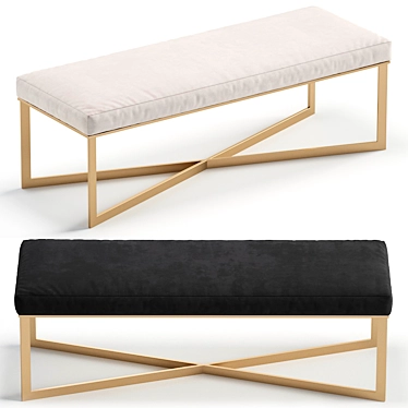 Modern Bench RALPH in 3 Chic Colors 3D model image 1 