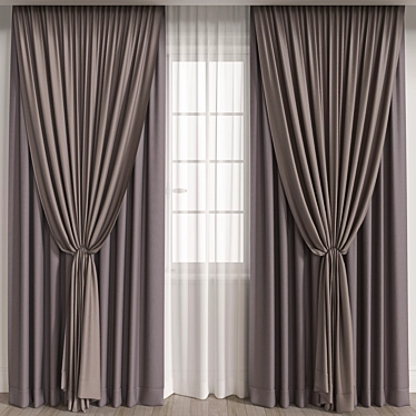 Elegant Drapery for Stunning Interiors 3D model image 1 