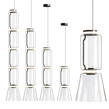 Noctambule Suspension Collection: Sleek, Elegant Lighting 3D model image 1 