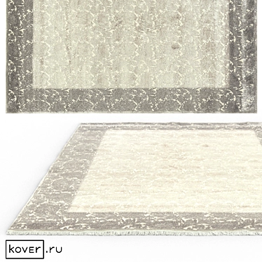 Royal Agra Bloom: Luxurious Wool & Silk Carpet 3D model image 1 