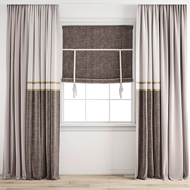 Polygonal Curtain Model - High Quality 3D model image 1 