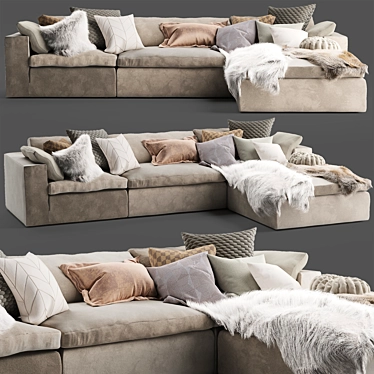 Luxury Mateo 4PC Sofa Set 3D model image 1 