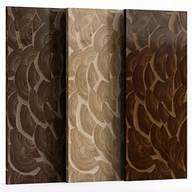 Exquisite Endgrain Segments Wood 3D model image 1 