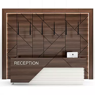 Sleek Reception Desk: Elegant, Functional 3D model image 1 