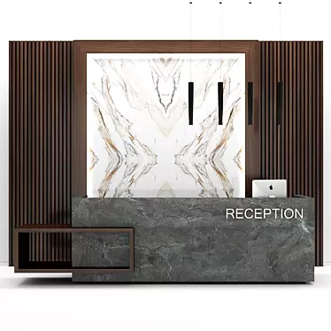 Sleek Reception 4: Simplify Your Space 3D model image 1 