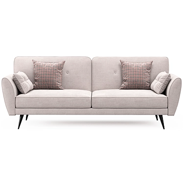 Cozy Edinburgh Beige Sofa Bed 3D model image 1 