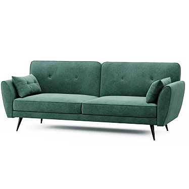 Edinburgh Green Pull-Out Sofa: Stylish and Comfortable 3D model image 1 