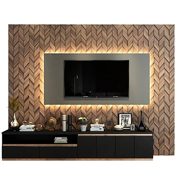 Sleek TV Wall Stand for Modern Homes 3D model image 1 