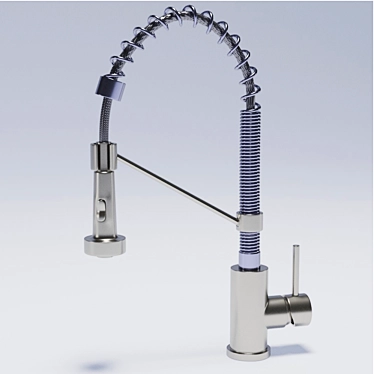 Modern Style Kitchen Faucet with Flex Hose 3D model image 1 