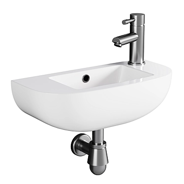 RAK Compact Slimline Basin 450mm - Left Hand 3D model image 1 