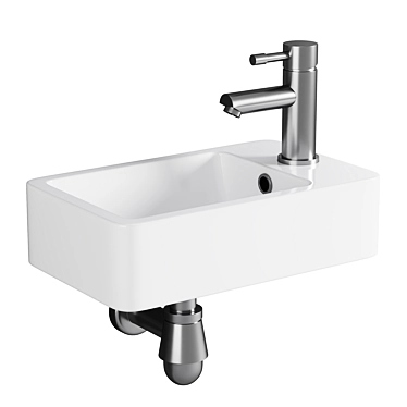 Tavistock Matrix Compact Basin - Left Tap Hole 3D model image 1 