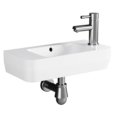 Geberit Selnova Handrinse Basin: White Elegance 3D model image 1 