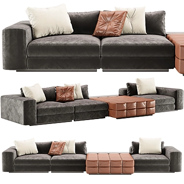 Elegant Lawrence Sofa: Modern Minotti Design 3D model image 1 