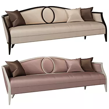 Luxurious Féraud Velvet Sofa 3D model image 1 