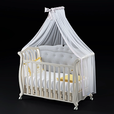 Andrea Vip Baby Bed: Stylish and Spacious 3D model image 1 
