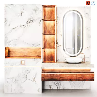 Modern 2016 Bathroom Furniture 3D model image 1 