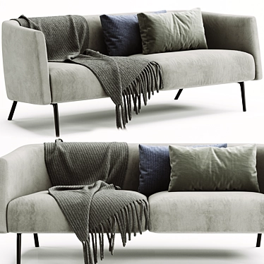 Kaiwa Contemporary Sofa - Modern Design, V-Ray Render (3Ds Max 2013) 3D model image 1 