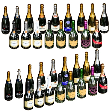 Ultimate Champagne Assortment 3D model image 1 
