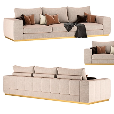 Modern Chic Charlie Sofa: An Elegant Addition to Any Space 3D model image 1 