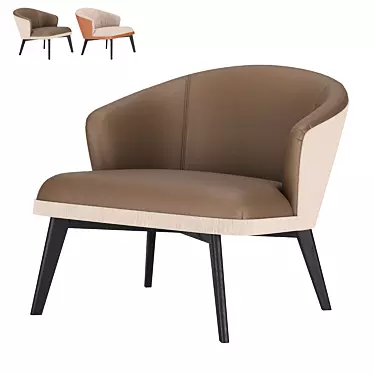 Nelly Armchair: Stylish and Comfortable 3D model image 1 