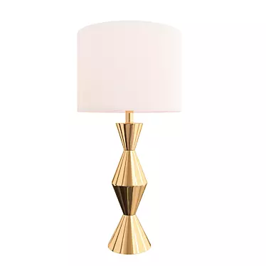 Sleek Brass Modern Table Lamp 3D model image 1 
