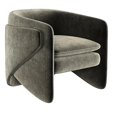 Westelm Thea Chair: Elegant Velvet Seating 3D model image 1 