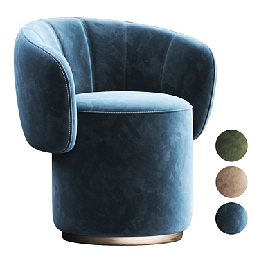 Sleek KIDMAN Easy Chair: Stylish Design & Comfort 3D model image 1 