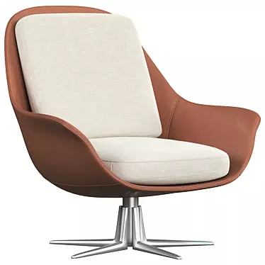 Sleek Sveva Armchair: Contemporary Comfort 3D model image 1 