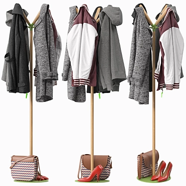 Rexite Sioux Coat Rack: Stylish and Functional 3D model image 1 