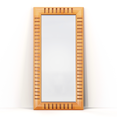 Pine Framed Floor Mirror 3D model image 1 