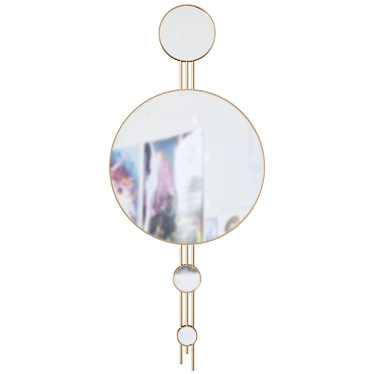 Vintage Wooddi Chaplet Wall Mirror 3D model image 1 