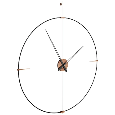 Minimalist Lacquer Wall Clock, 77cm 3D model image 1 