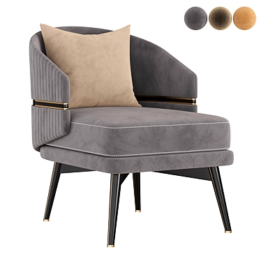 Elegant Billy Armchair: Modern Design and Comfort 3D model image 1 