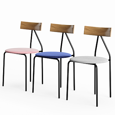 Sleek Oak Gofi Chair 3D model image 1 