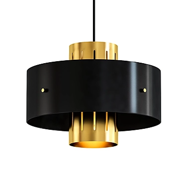 Sleek Luxe Ceiling Fixture 3D model image 1 