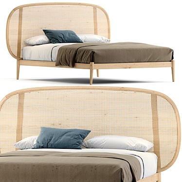 Vienna Straw Double Bed: Miniforms SHIKO WIEN 3D model image 1 