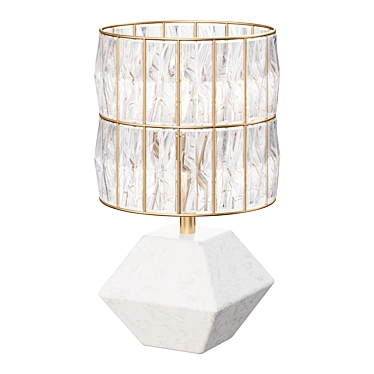 Elegant Marble Gem Table Lamp 3D model image 1 