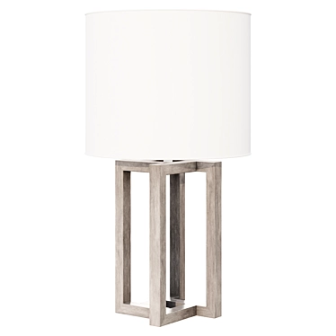 Brushed Fog Wood Table Lamp 3D model image 1 