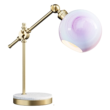 Marble Base Work Lamp 3D model image 1 