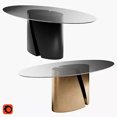 Modern Oval Table: Lago Wadi 3D model image 1 
