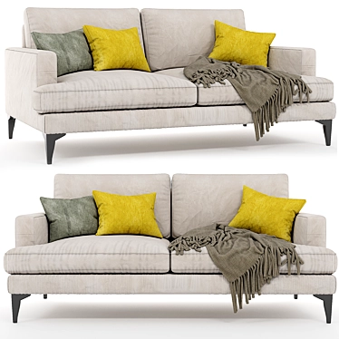 Modern West Elm Andes Sofa 3D model image 1 