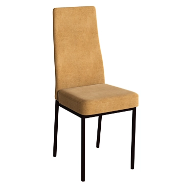 Modern Metal Frame Chair 3D model image 1 