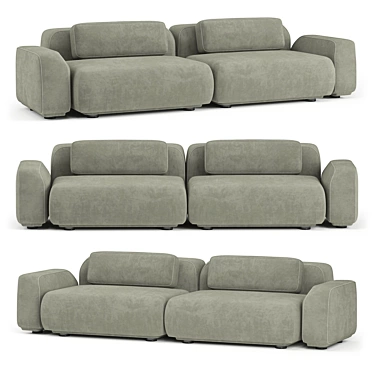 Elegant and Comfortable Boden Sofa 3D model image 1 