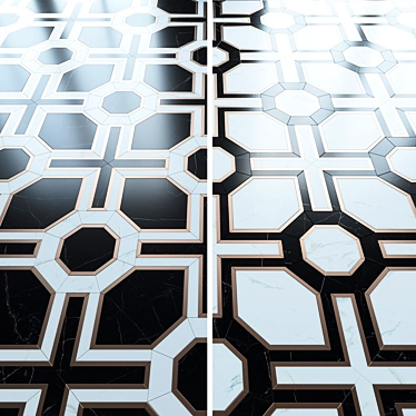 Madique Marble Floor Mosaic 3D model image 1 