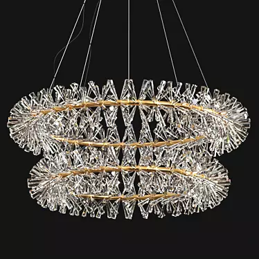 Nordic Crystal Chandelier: Luxurious Elegance 3D model image 1 