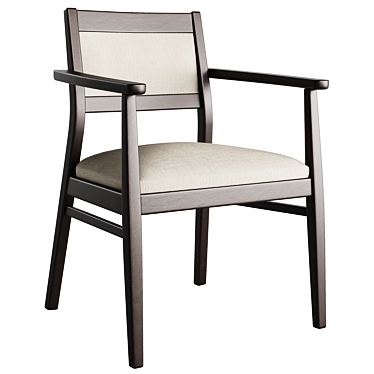 Modern H Contract Asher Dining Chair 3D model image 1 